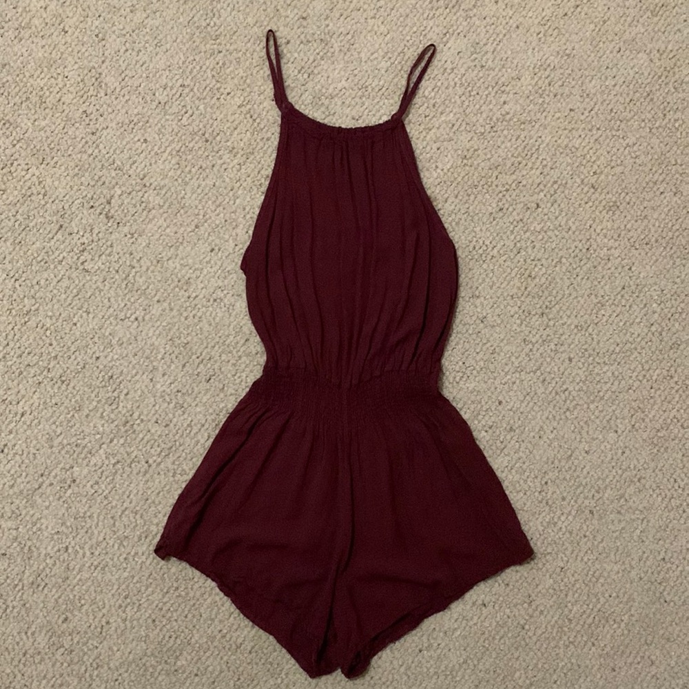Brandy Melville Burgundy Romper